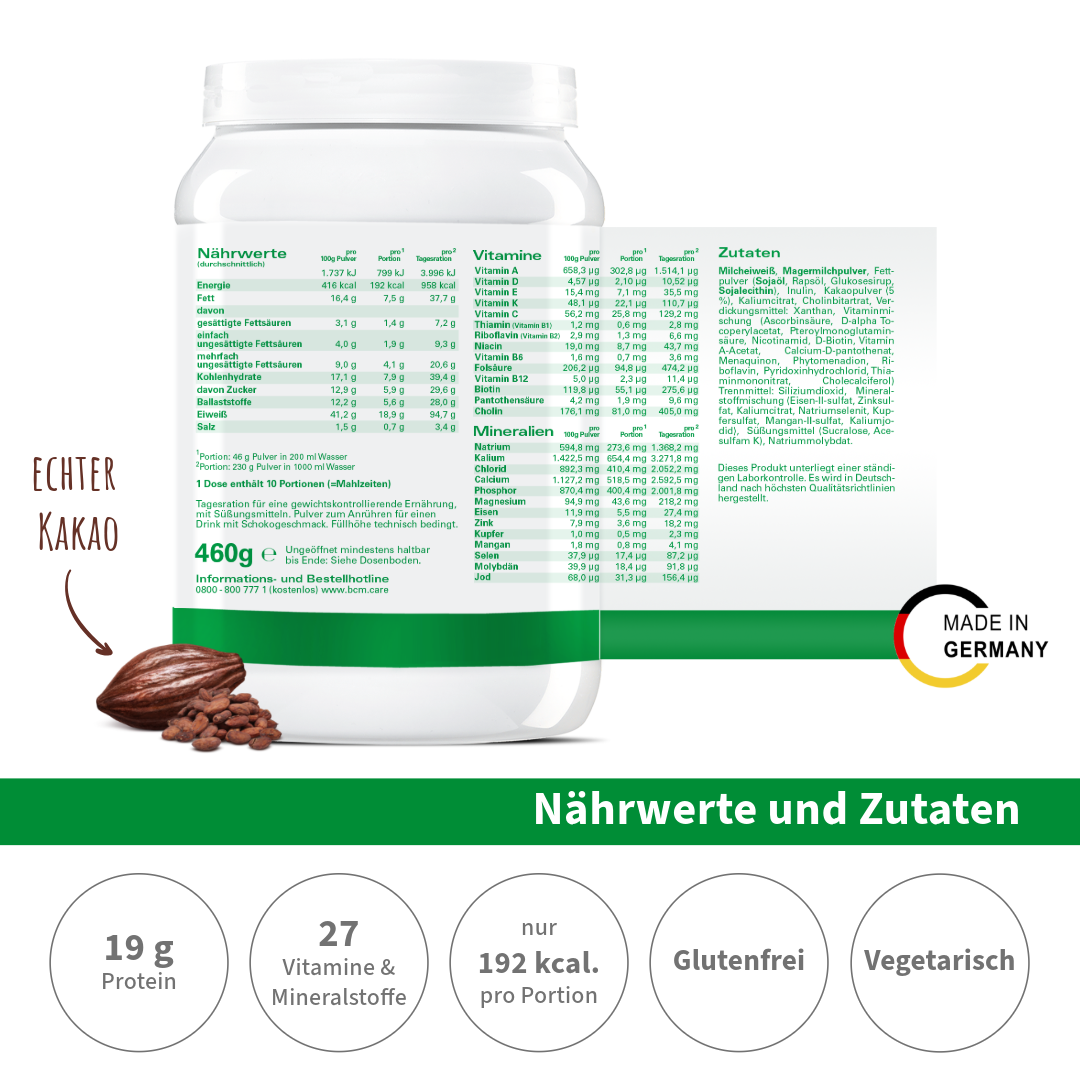 Startkost Schokolade - BCM Modicur